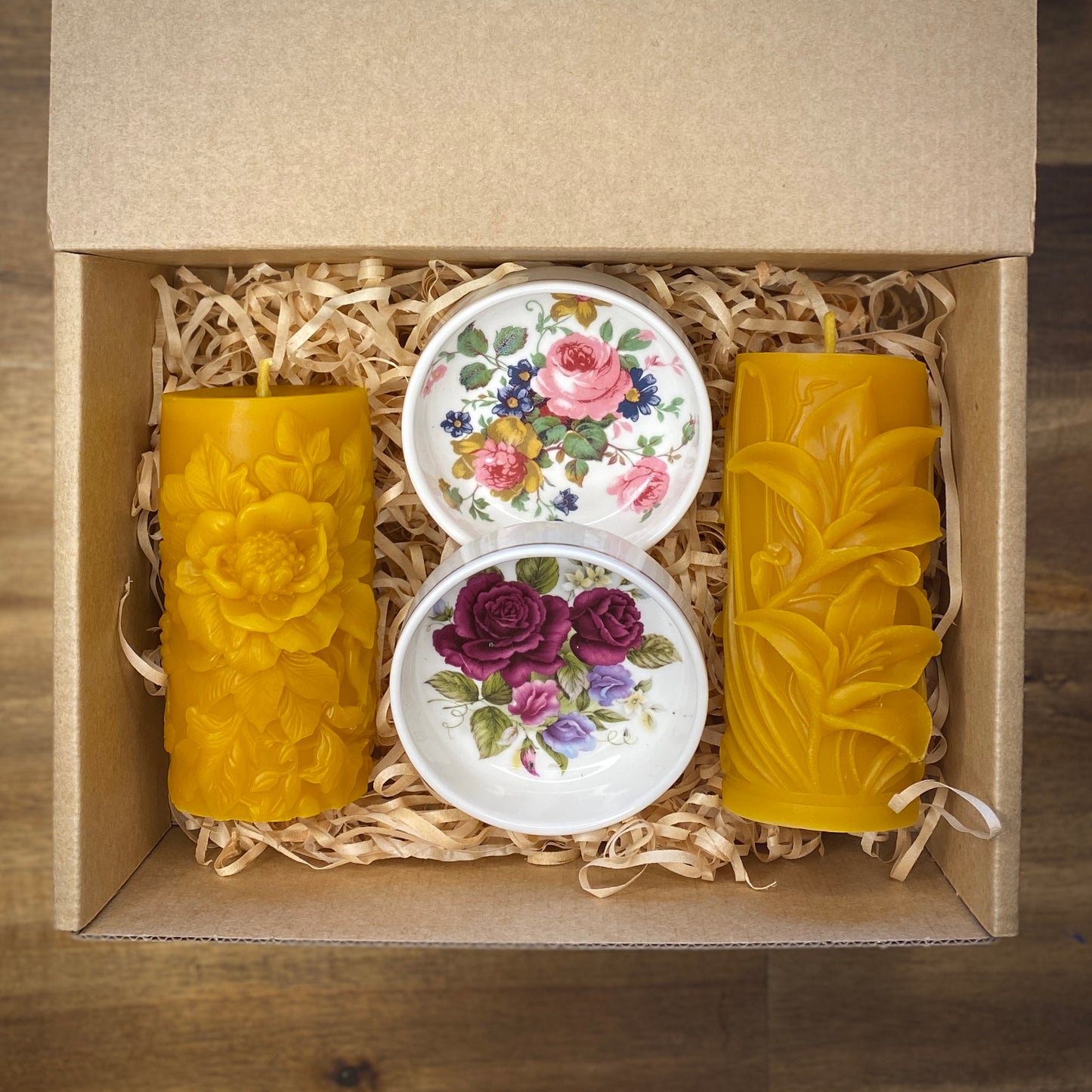 Candle thrift box ‘Rosa Lillium’