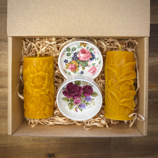 Candle thrift box ‘Rosa Lillium’