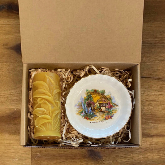 Candle thrift box 'Cottage Garden’