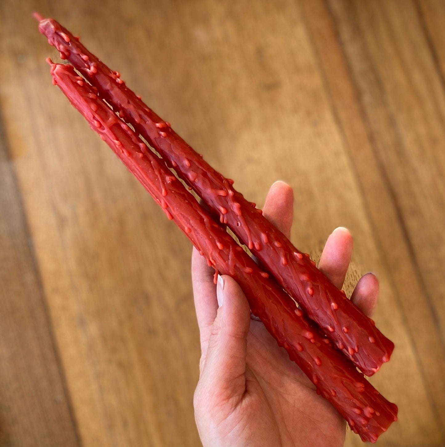 Olde World Ceremonial Taper Candles ‘Rose Red’