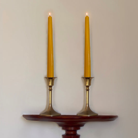 Brass candlestick set