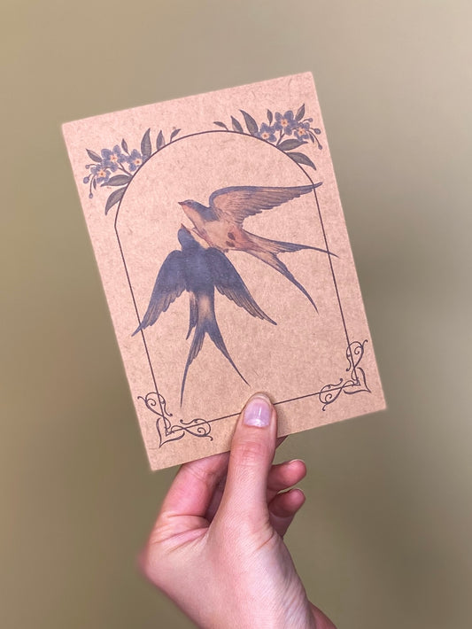 ‘Swallows’ Greeting card