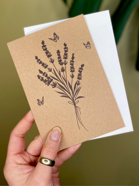 ‘Lavender posy’ Greeting card
