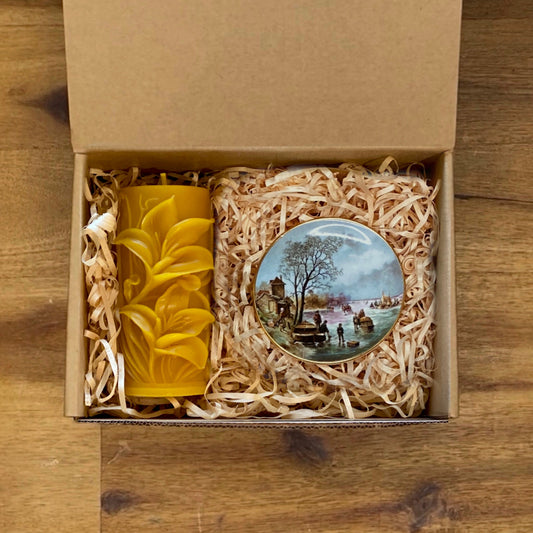 Candle thrift box 'Homestead Lilly’